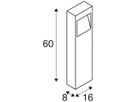 LED-Wegeleuchte SLV QUAD PRO 60 14W 450lm 2200K IP65 160×80×600mm anthrazit
