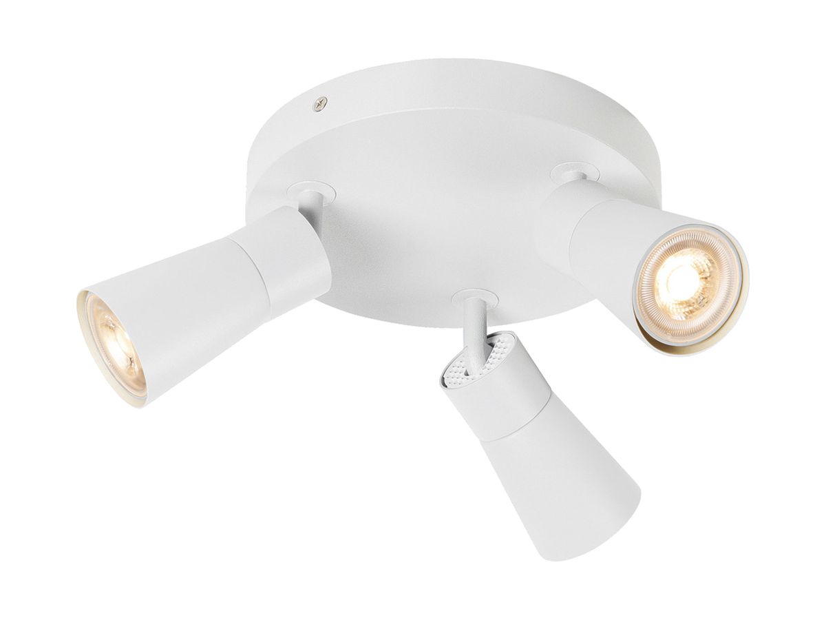 Spot SLV PURI 2.0 Cone CW GU10 3×6W DIM Ø180×113mm weiss