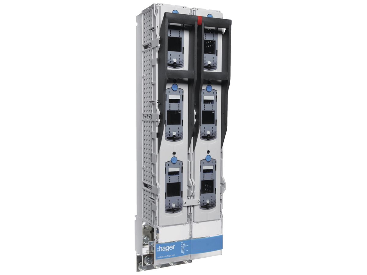 NH-Lastschaltleiste Hager LV NH3 3P 1260A 690V 80kA Schraubanschluss
