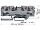 Durchgangs-Reihenklemme WAGO TOPJOB S 6mm² 41A 800V Push-in 4×1 TH35 grau
