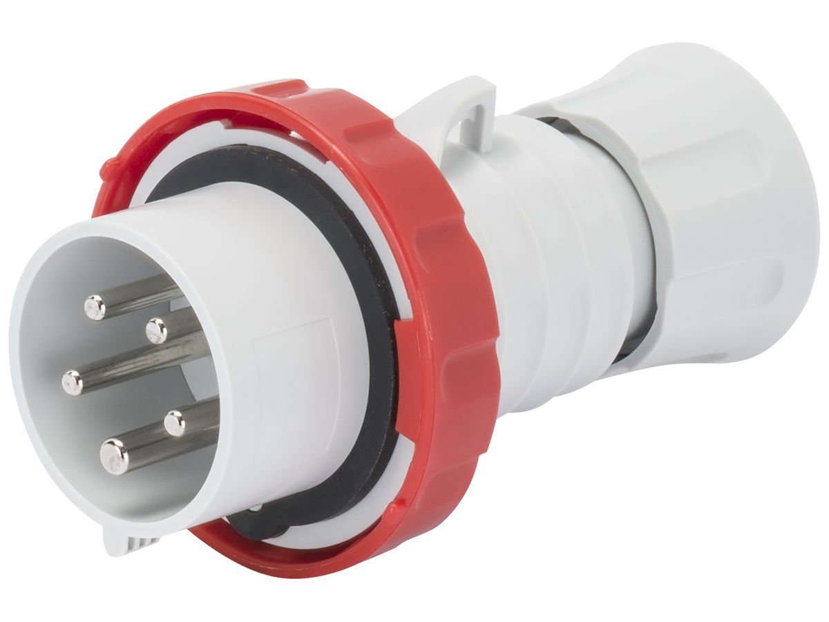 Stecker CEE Gewiss 309 HP 5P 32A 400V 6h rot IP67 schraublose Klemme