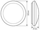 LED-Decken-/Wandleuchte ESYLUX ALMA 300, 15W 4000K 1550lm Ø300×87mm IP65, weiss