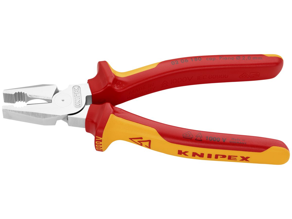 Kombizange KNIPEX VDE 180mm Ø2…2.5mm/11.5mm, 16mm²