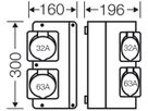 Connection Box Hensel Mi, CEE 32A, + CEE 63A, 5 P, 400V, 6h