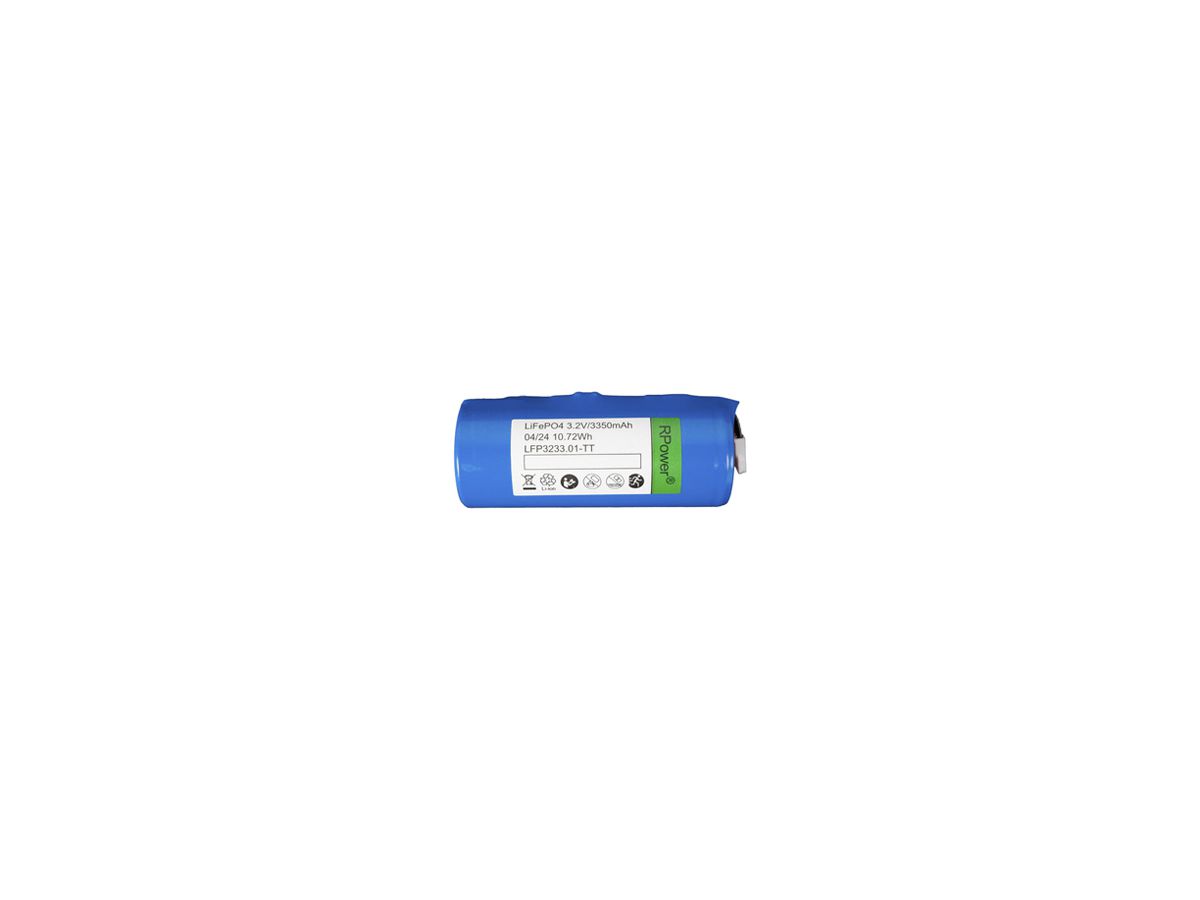 Akku RPower LiFePO4 3.2V 3350mAh Ø26.5×66mm