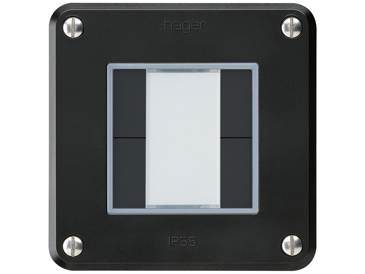 UP-Taster robusto A KNX 4× s/e-link schwarz