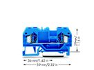 Durchgangsklemme WAGO 4mm² blau