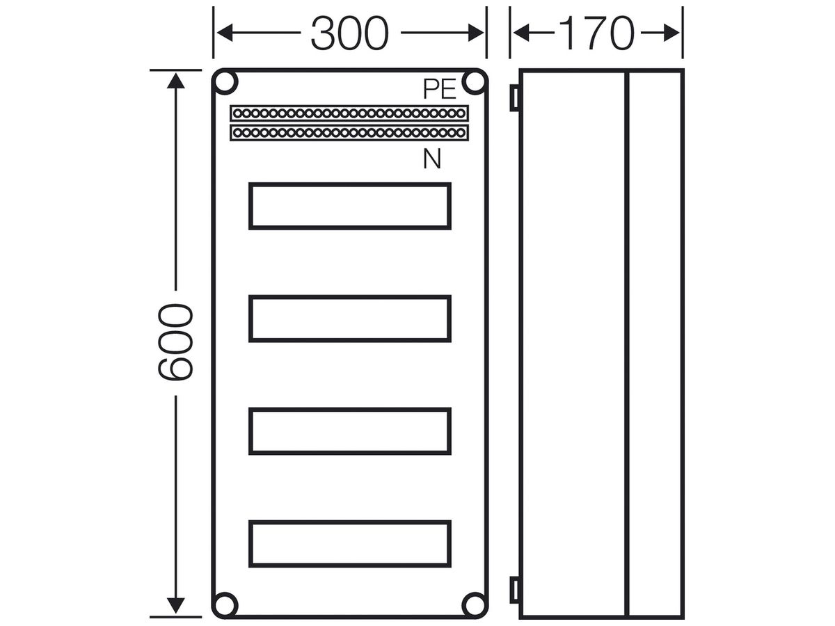 Apparategehäuse Hensel Mi1448
