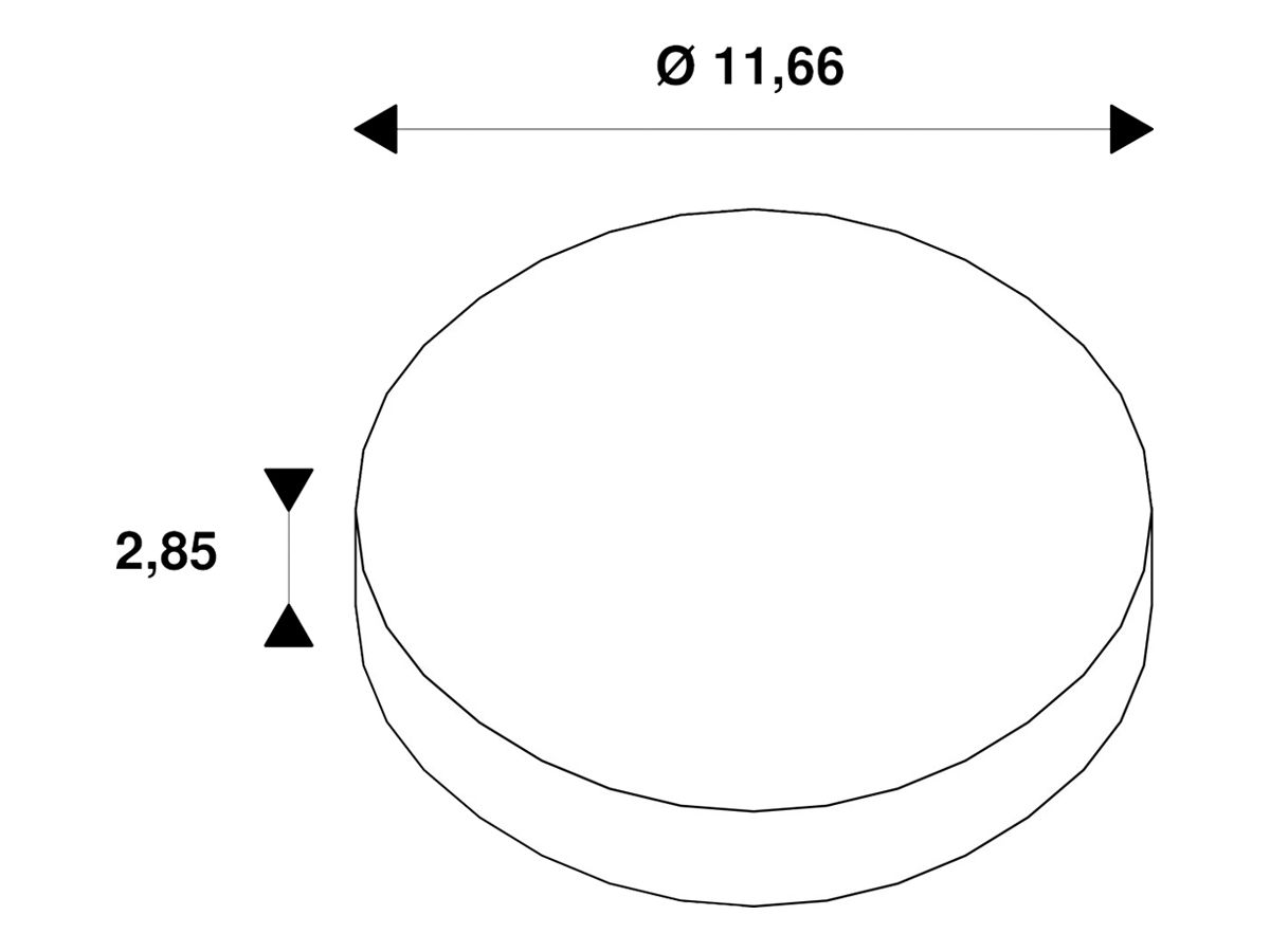Frontring SLV NUMINOS XL Ø116.6mm Polycarbonat weiss