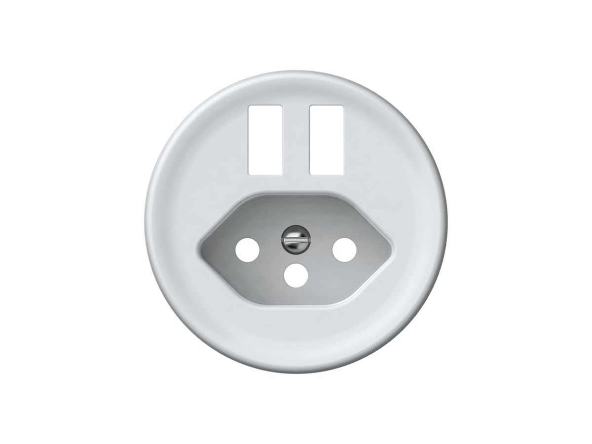 Frontset origin 2×USB Ladesteckdose mit Steckdose T13 weiss