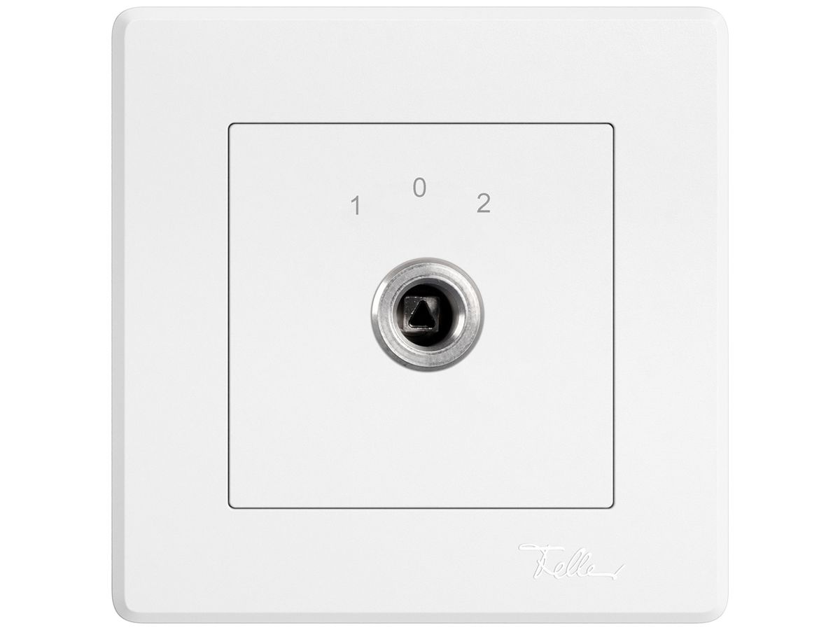 UP-Schlüsselschalter EDIZIO.liv 1P Vierkant/Dreieck 20A 690V 1-0-2 Rückzug ws