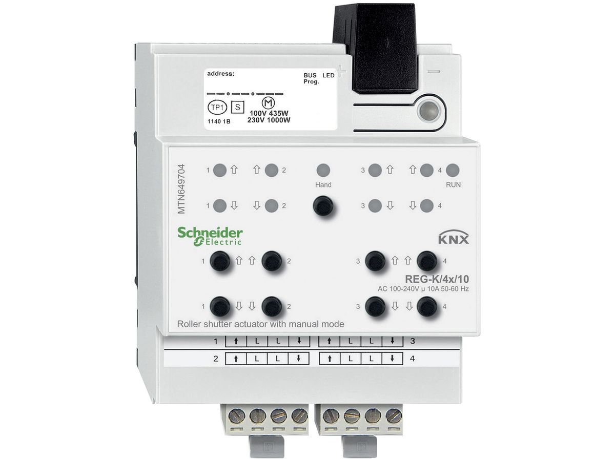 REG-Rolladenaktor KNX Schneider Electric 4×230V, MTN649704