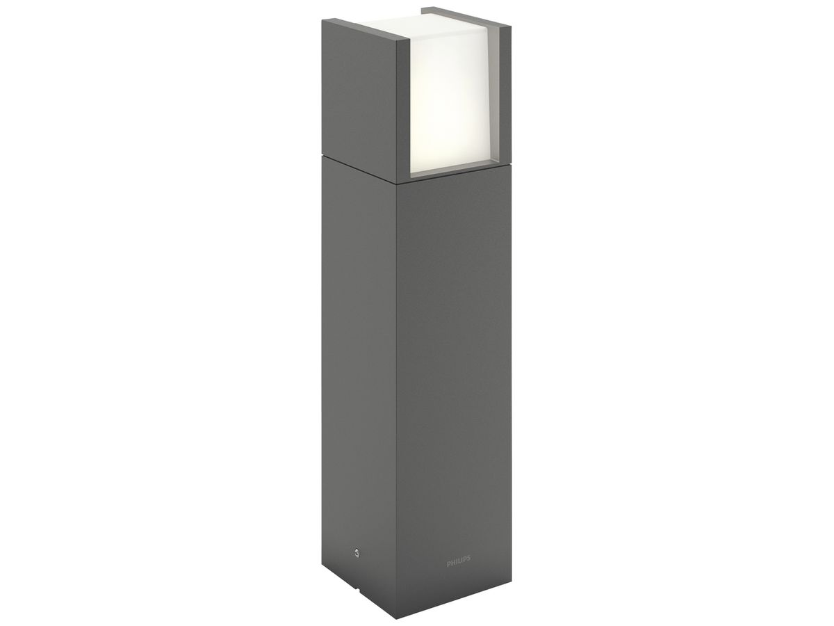 LED-Wegeleuchte Philips Arbour 3.8W 800lm 827 IP44 100×100×400mm anthrazit