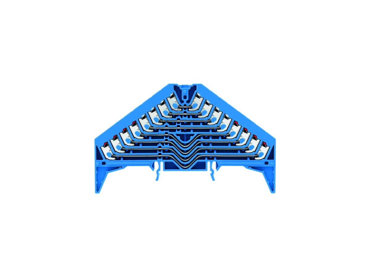 Rangierverteilerklemme Weidmüller PRV 8L PUSH IN TS35×15 blau, weiss-rot