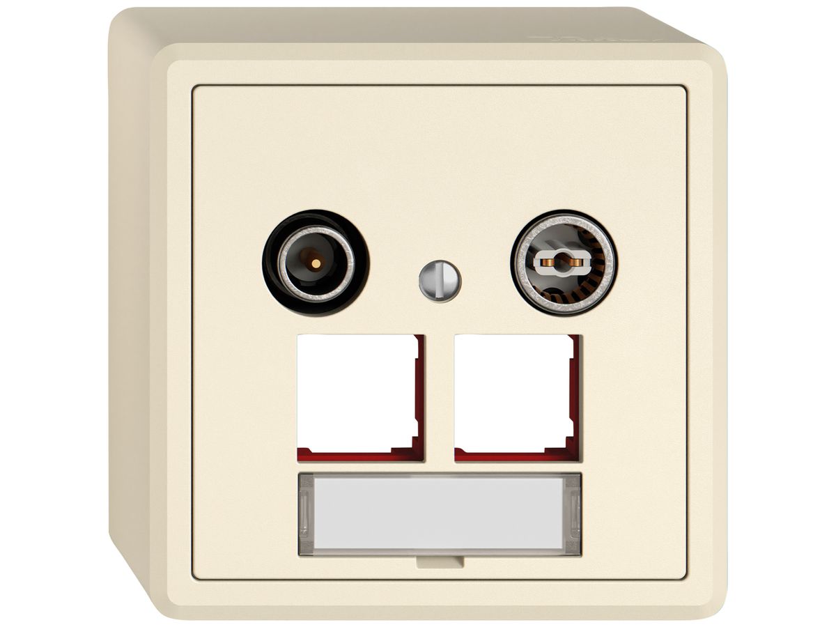 AP-Multimediadose TV-R EDIZIO.liv SNAPFIX® EASYNET f.2×RJ45 S-One 11dB cr
