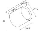 LED-Spot SLV TS V 32W 3900lm 940 50° AD3PH Ø100×105mm schwarz