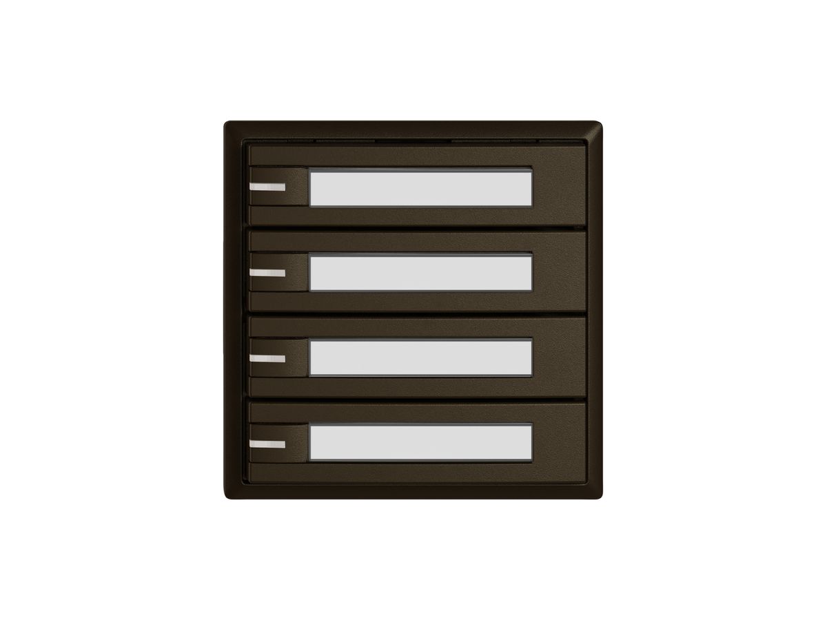 KNX-Taster RGB EDIZIO.liv SNAPFIX® Temperaturfüh.RGB-LED Pap.4×T 1-Tbed.br