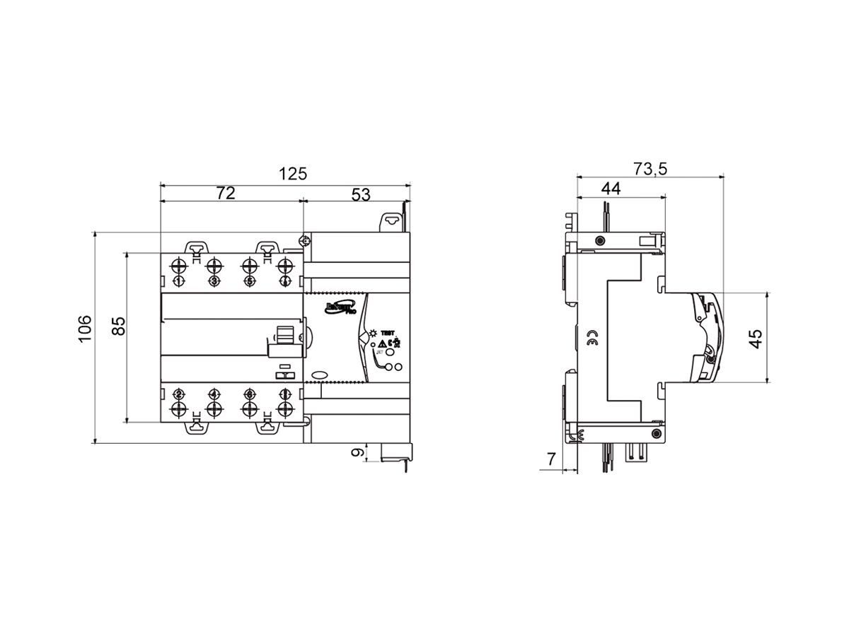 REG-Hilfskontaktblock Gewiss 90 ReStart 0.03A 230V 1Sign 3TE