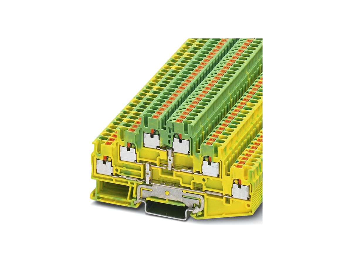 Dreistockklemme Push-in 0.14…4mm² grün/gelb