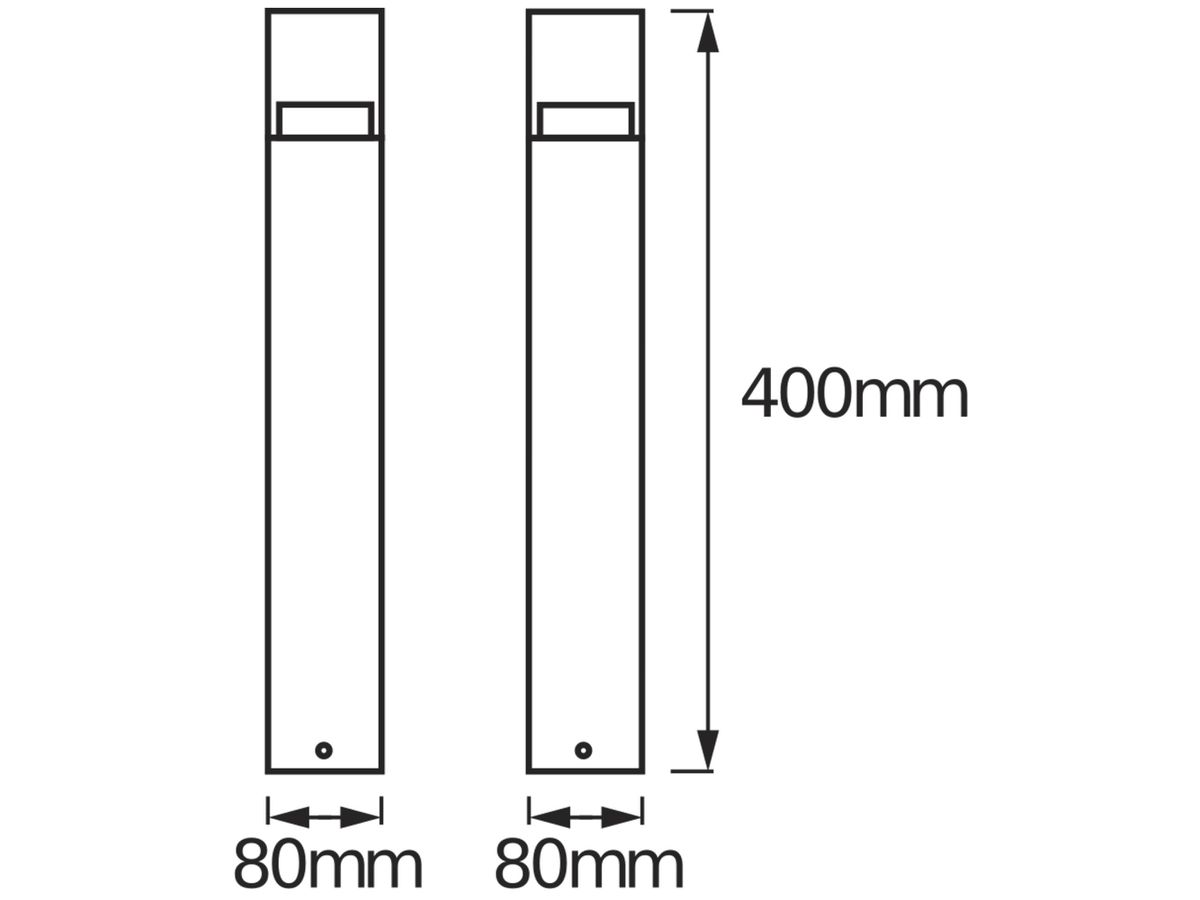 LED-Wegeleuchte LDV ENDURA STYLE CRYSTAL 4.5W 400lm 830 400mm Edelstahl