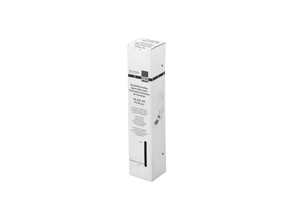 Filtermatte Rittal SK 3321.705 89×89×10mm für Filterlüfter 50Stk