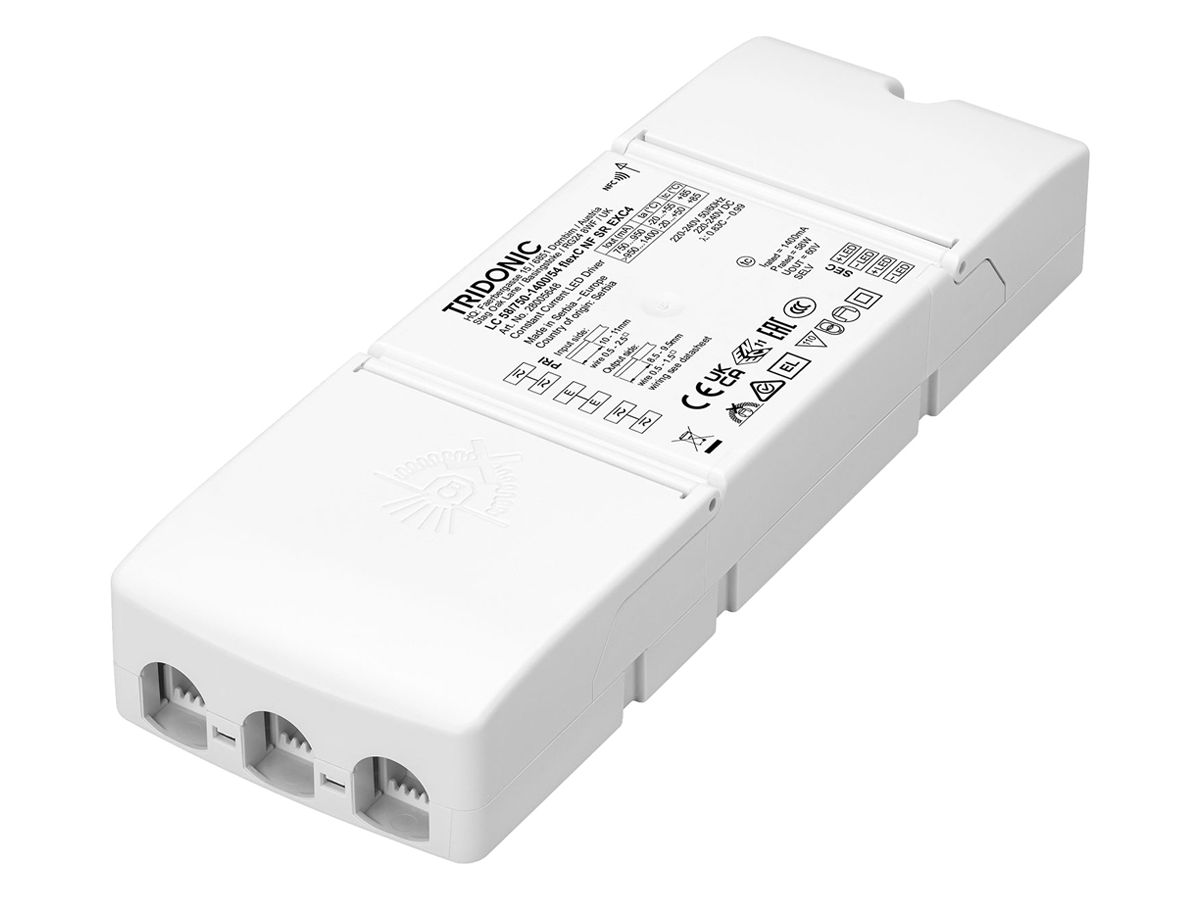 LED-Betriebsgerät Tridonic LC 40.5…58W 54V 750…1400mA ON/OFF 200×70mm