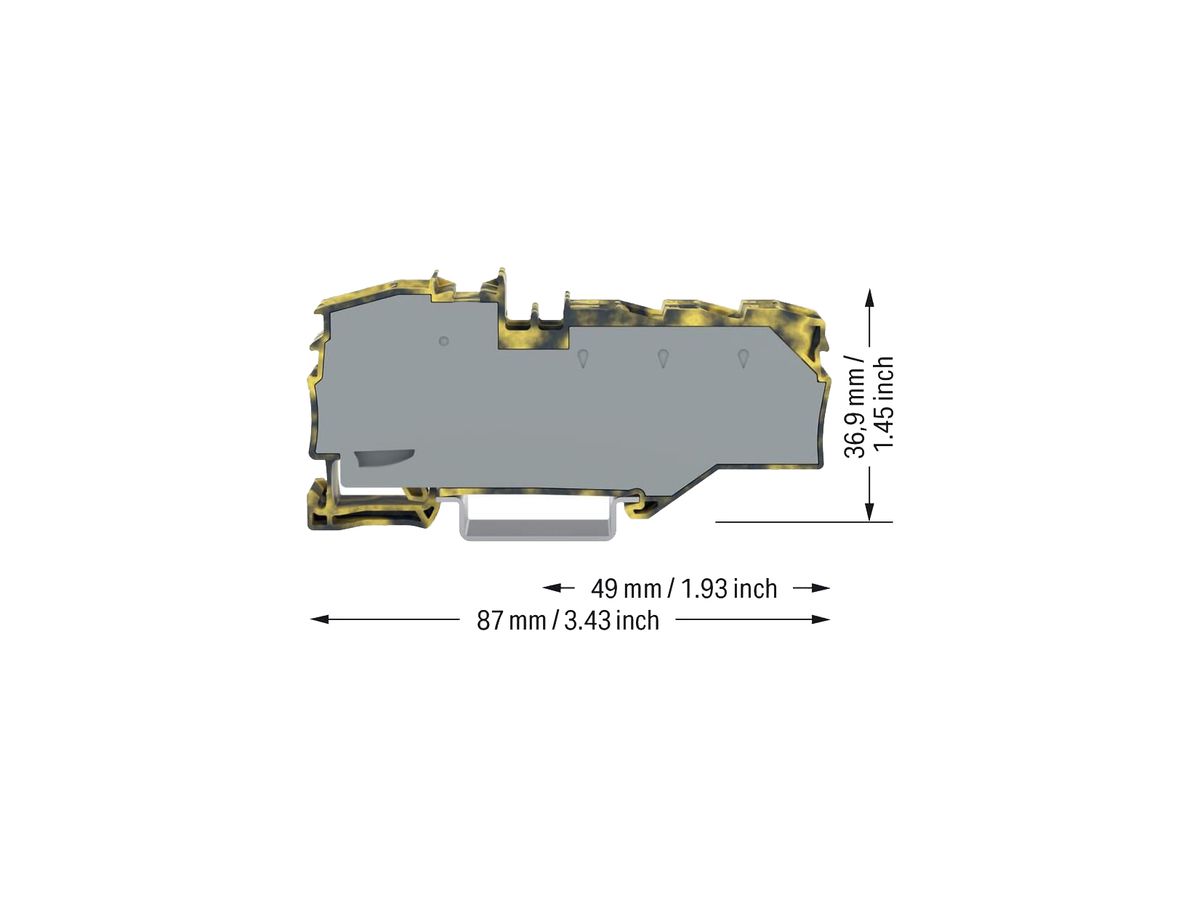 Verteilerblock WAGO TOPJOB S 1P 76A 1×Eing 16mm² 6×Ausg 4mm² dgu/gb