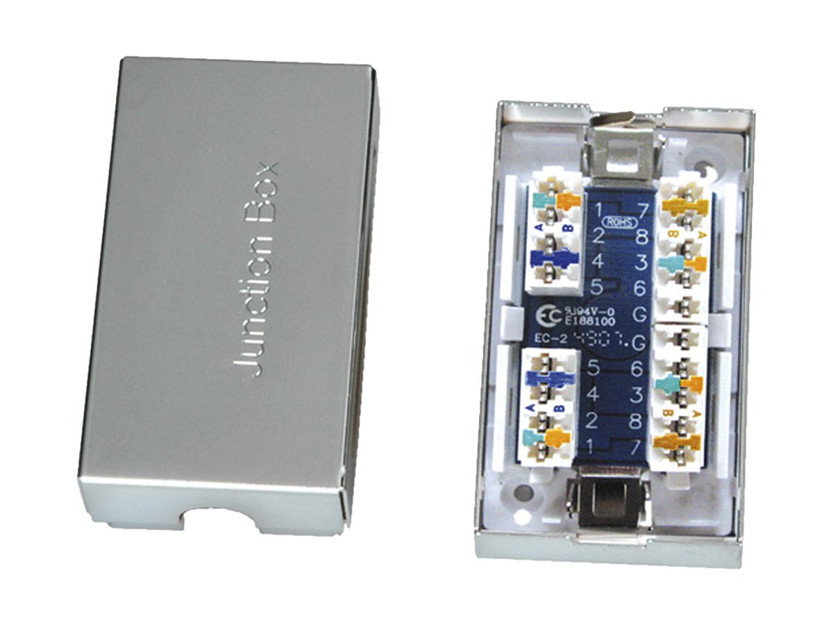 Kopplermodul ROLINE Kat.5e STP geschirmt LSA silber