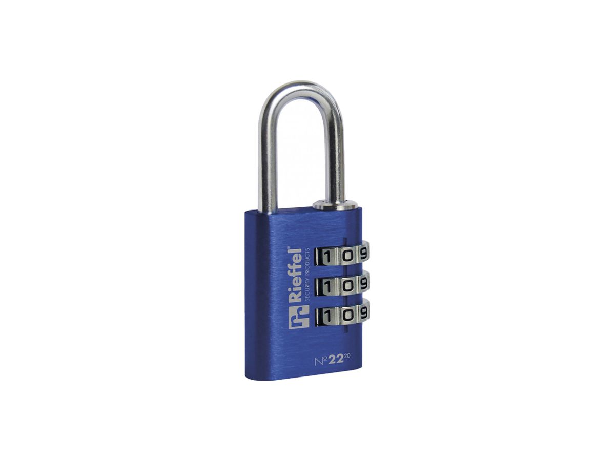 Vorhängeschloss Rieffel 22/20 Stahl 21×13.5mm blau