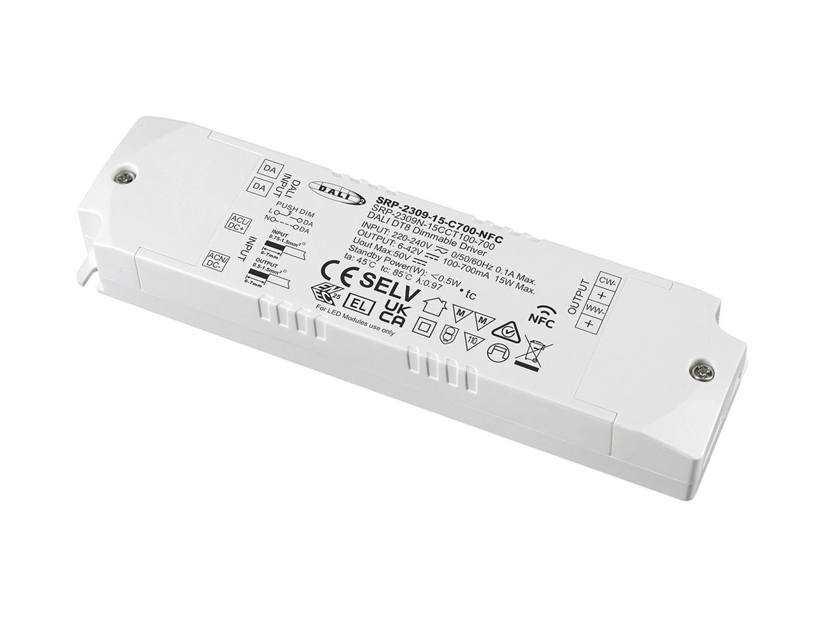 LED-Betriebsgerät SUNRICHER SRP-2309N 0.6…15W 6…42V 100…700mA DALI DIM