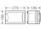 Apparategehäuse Hensel FP 0141 gu.leer m.transp.Türe geschlossen 276×186×186mm