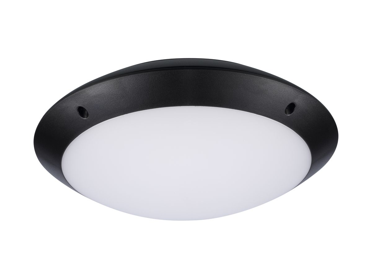 LED-Decken-/Wandleuchte START SURFACE Ø350mm 14W 1450lm 830 IP66 3h schwarz