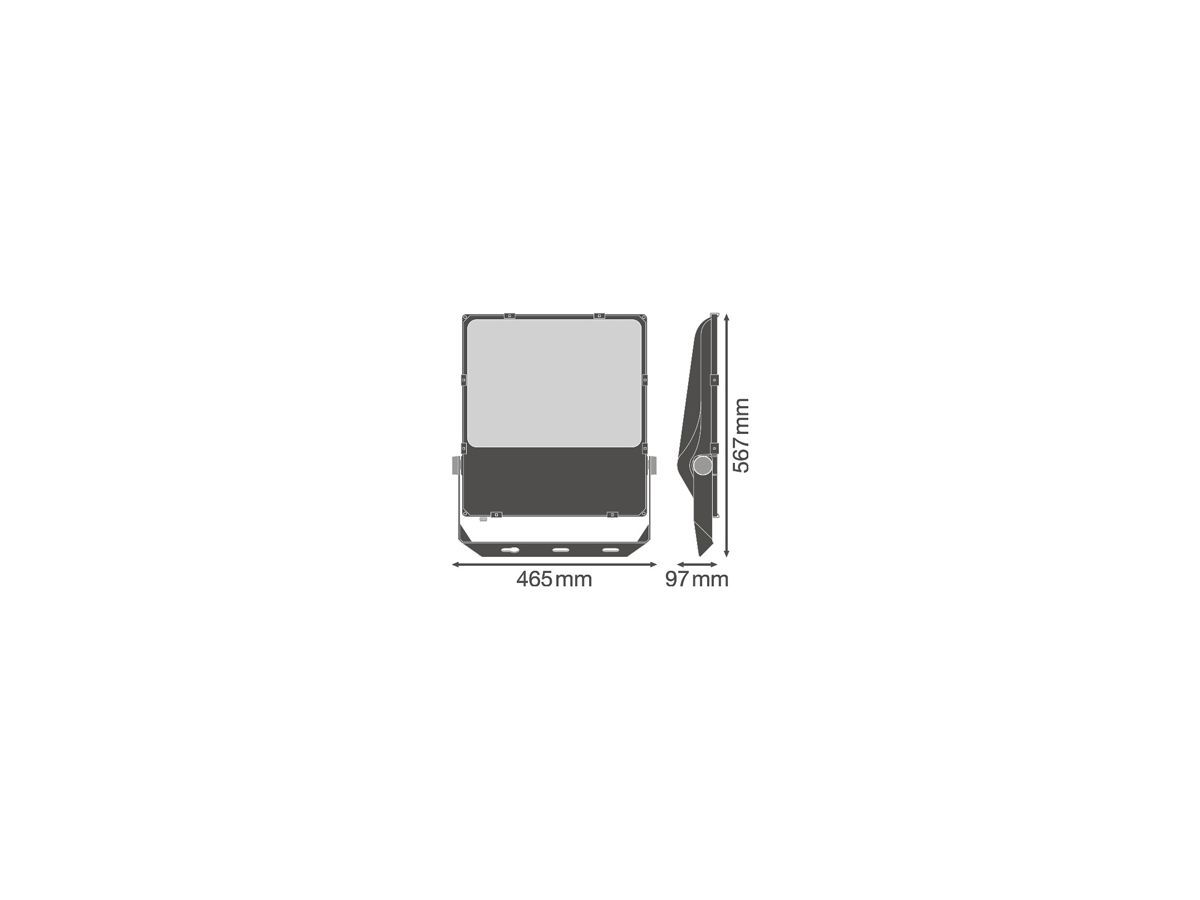 LED-Strahler LEDVANCE FL PFM 290W 40600lm 4000K IP66 WB DALI 60° schwarz