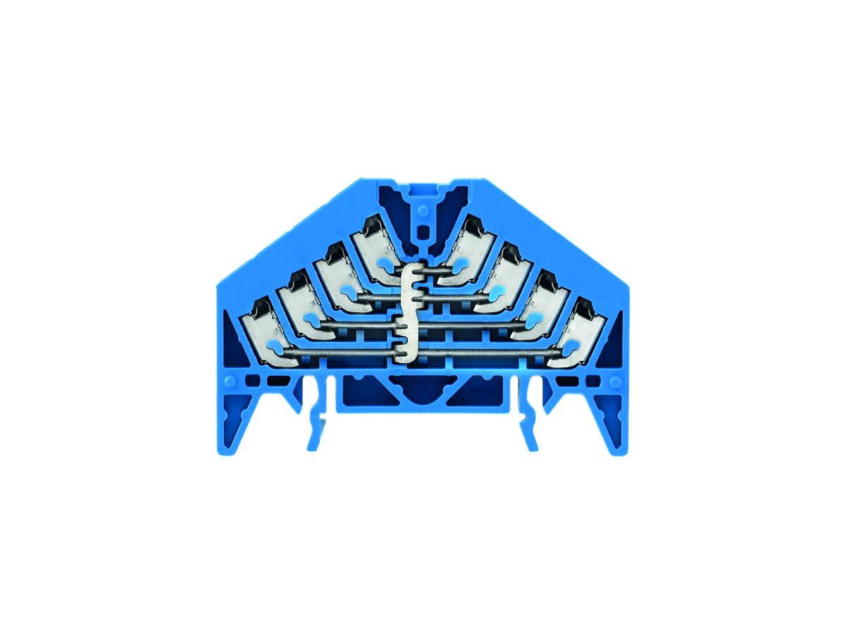 Potentialverteilerklemme Weidmüller PPV 4L PUSH IN TS35×7.5 blau