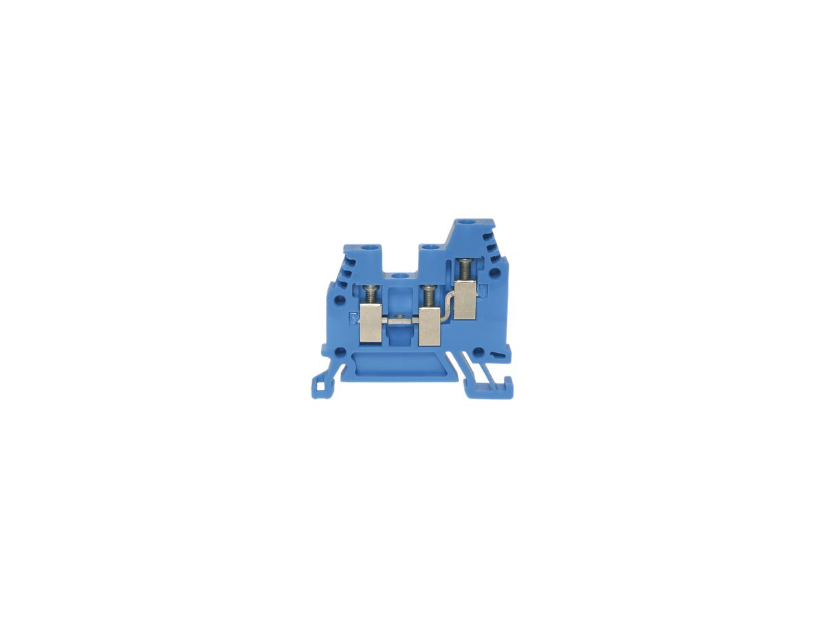 Durchgangs-Reihenklemme Woertz 0.5…4mm² 32A 800V Schraubanschluss 3×1 TH35 blau