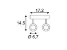 Decken-/Wandleuchte SLV ENOLA_B, 2×GU10 50W IP20 weiss