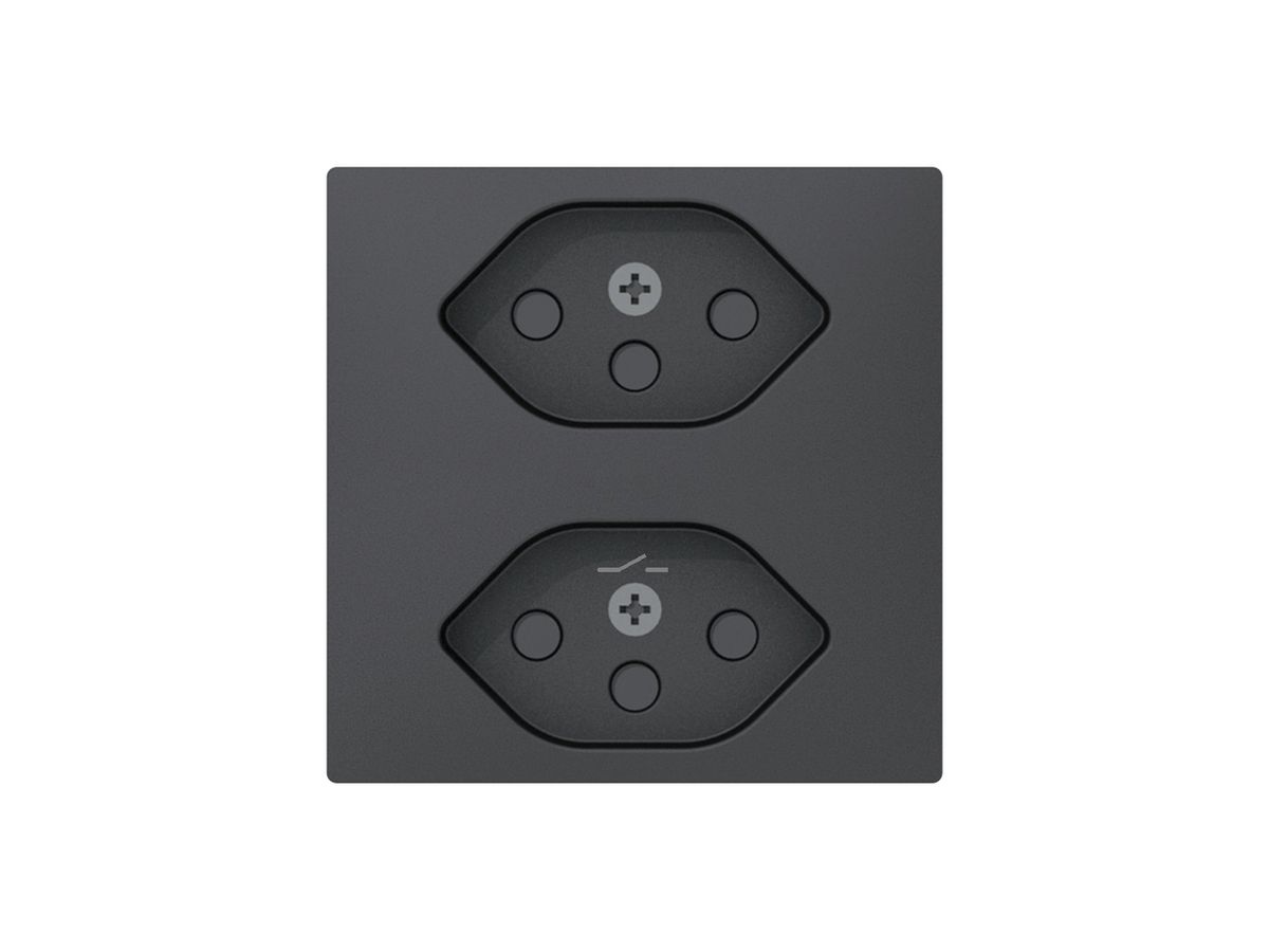Steckdose Sidus E 2×T13S anthrazit