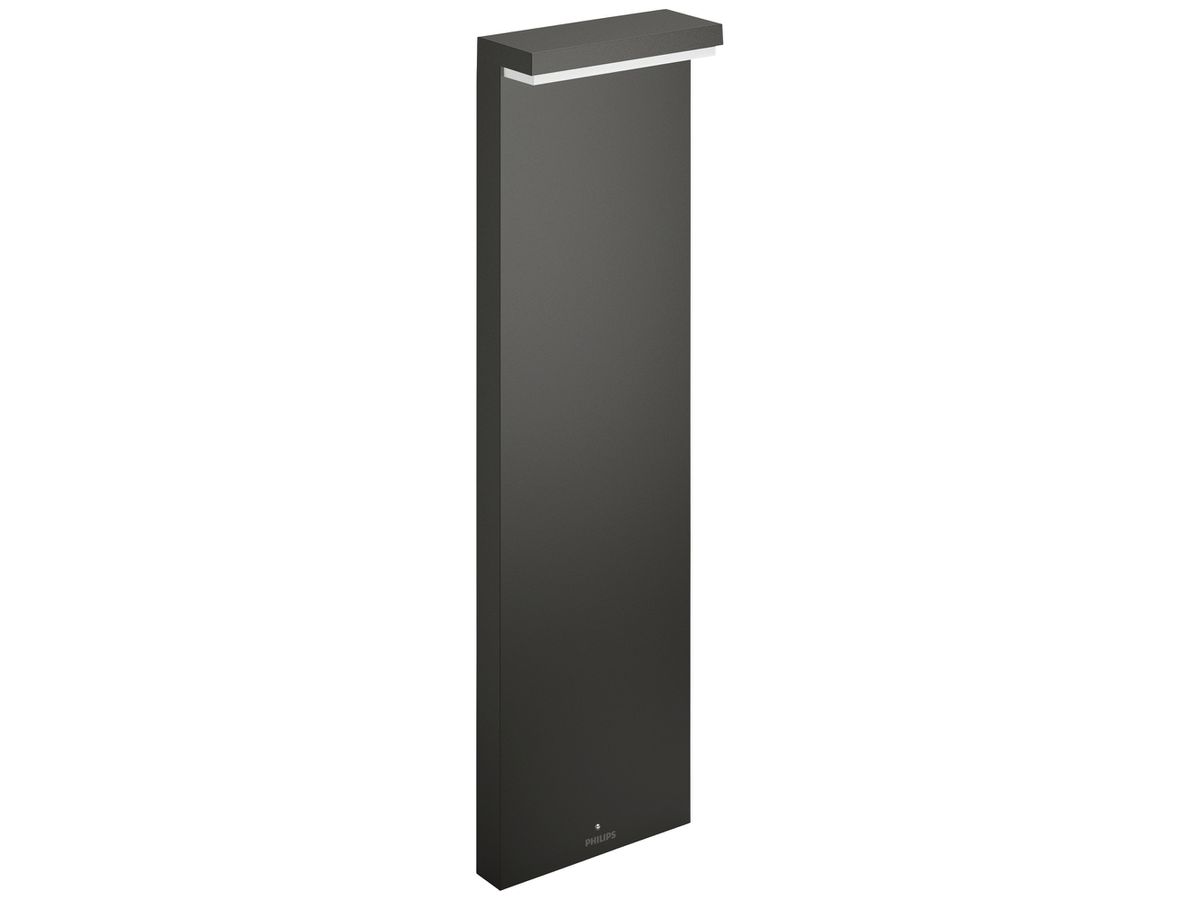 LED-Wegeleuchte Philips Bustan 3.8W 800lm 827 IP44 220×90mm×770mm anthrazit