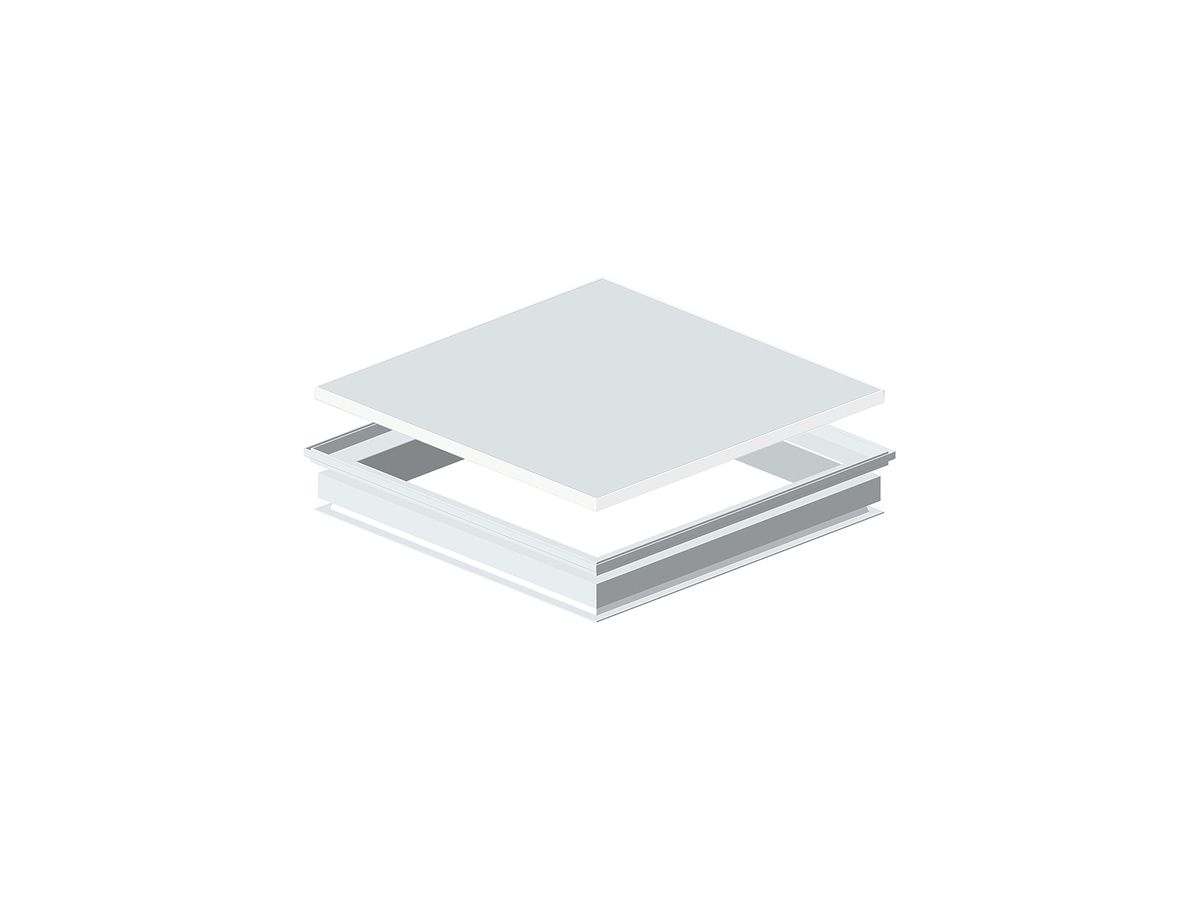 EB-Rahmen DOTLUX WINDOW 620×620mm Aluminium weiss
