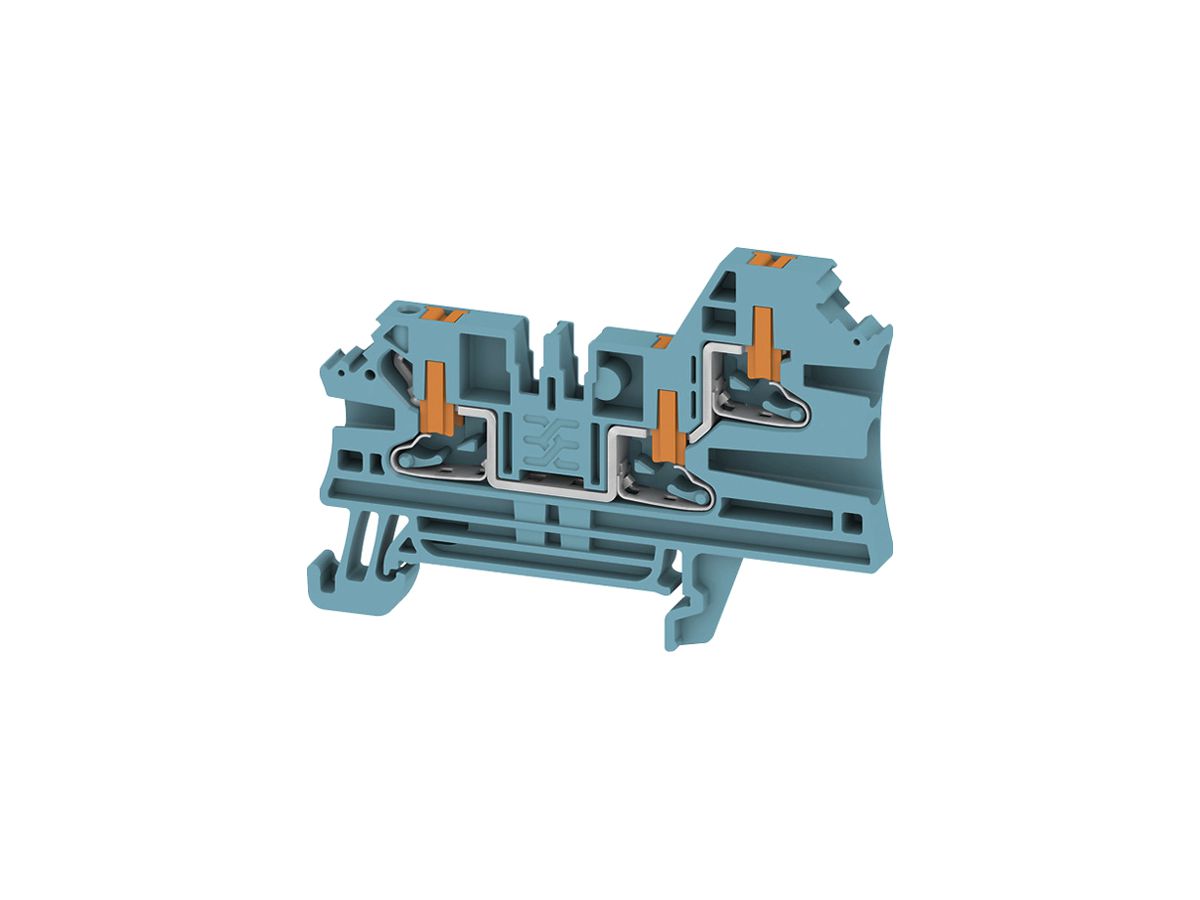 Durchgangs-Reihenklemme Weidmüller AL3C PUSH IN 2.5mm² 24A 800V TH35 blau