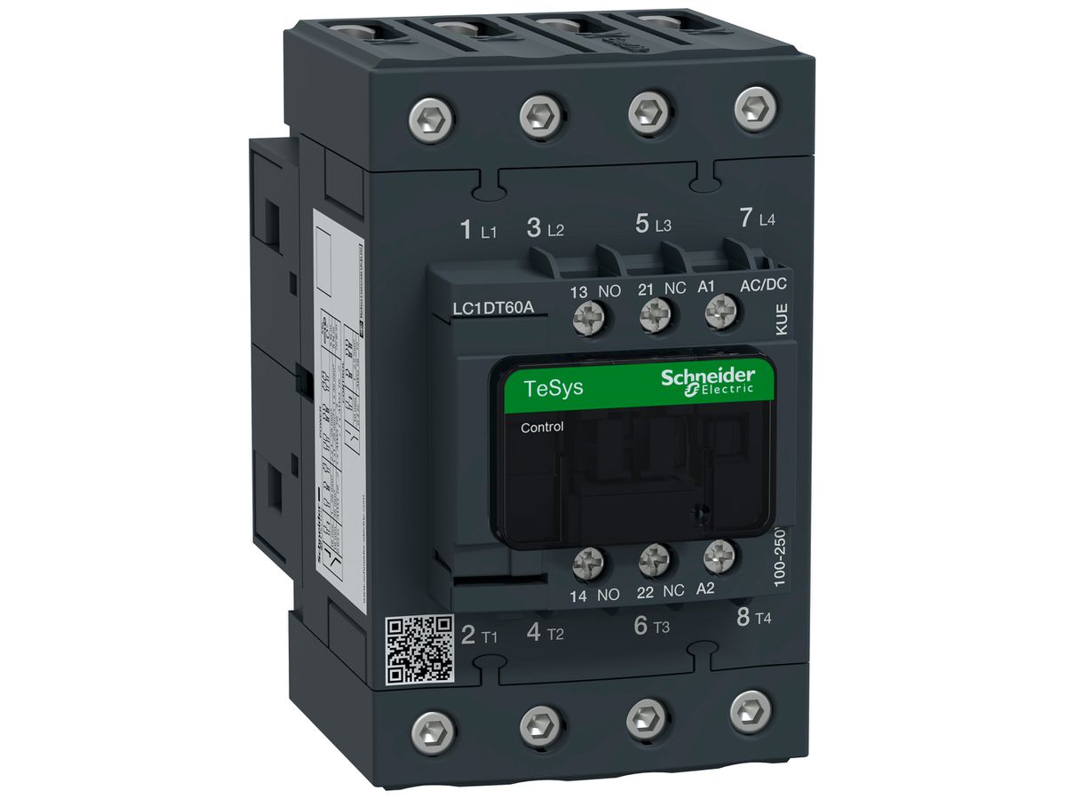 Leistungsschütz TeSys 100…250VAC/DC 4NO 60A 440V
