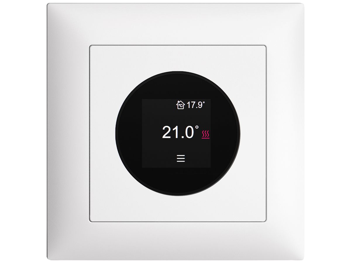 UP-Raumthermostat EDIZIOdue 230VAC 4…30°C 88×88mm weiss