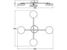 LED-Spot LEDVANCE Decor Moon Cross 21W 1120lm 830 482×482×92mm schwarz 4×Spot