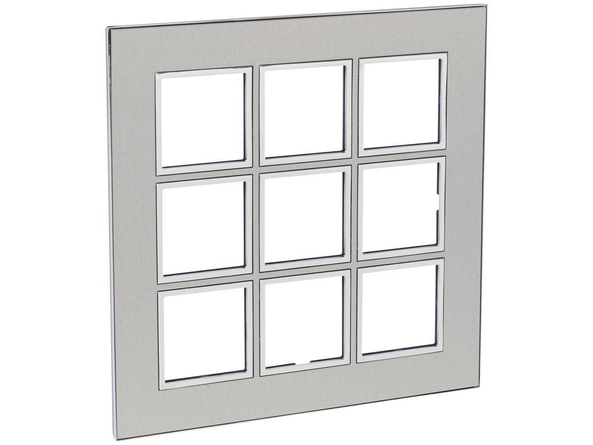 Abdeckrahmen ATO 3×3 Modul Edelstahl, mit Zierrahmen