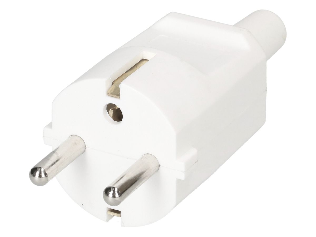 Stecker Schuko MAX HAURI L+N+PE 16A 250V 0.75…1.5mm² weiss