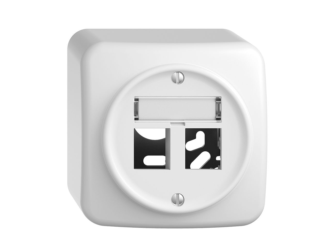 AP-Montageset Sdue QX.54, Geradeauslass 2×RJ45 freenet weiss