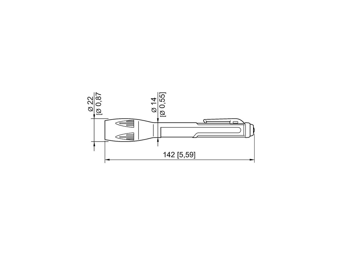 Stablampe Ex 6141 3V 14cm