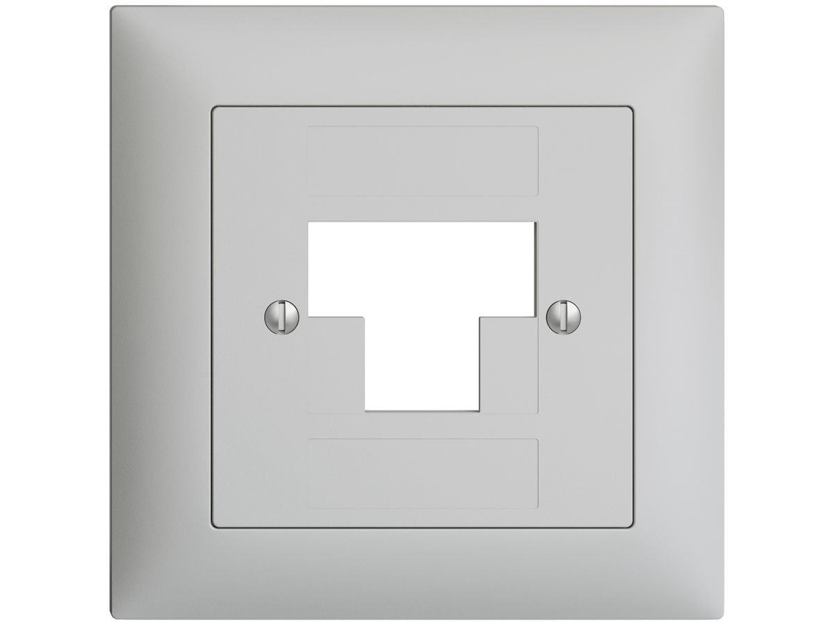 Frontset EDIZIOdue hellgrau 88×88mm 3×RJ45