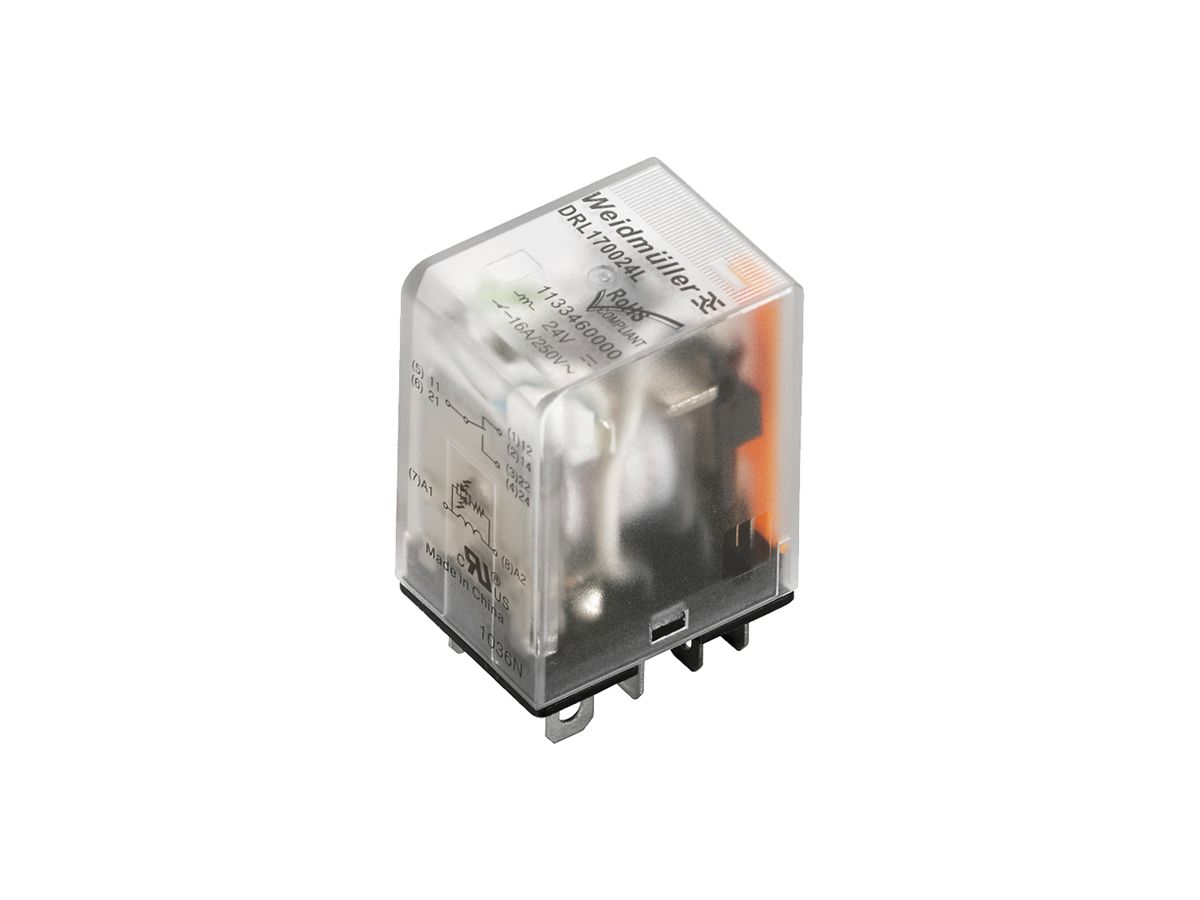 Relais WM DRL273024L 2CO AgSnO2 22.8…26.4VDC 10A/250VAC