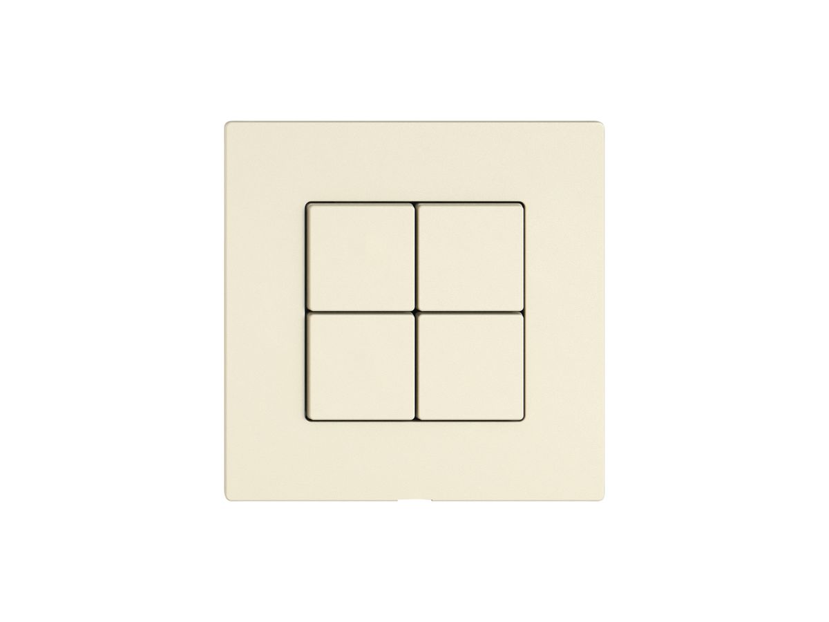 Abdeckset EDIZIO.liv KNX/Wiser SNAPFIX® Schalter/Taster f.4 Tasten cr